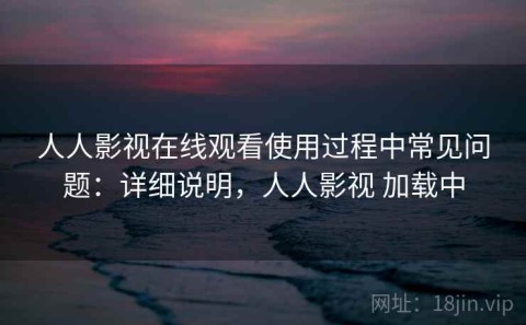 人人影视在线观看使用过程中常见问题：详细说明，人人影视 加载中