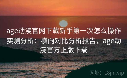 age动漫官网下载新手第一次怎么操作实测分析：横向对比分析报告，age动漫官方正版下载