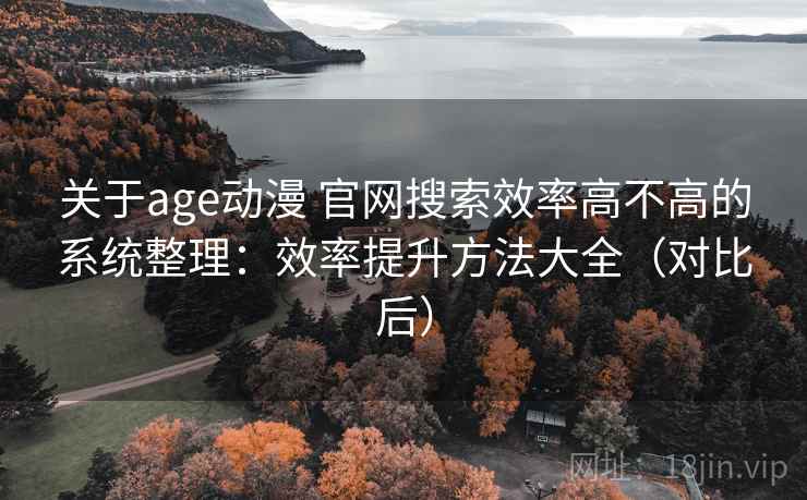 关于age动漫 官网搜索效率高不高的系统整理：效率提升方法大全（对比后）