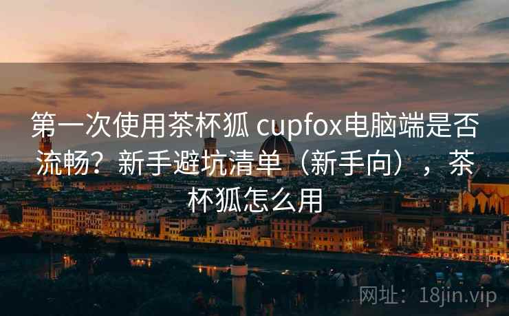 第一次使用茶杯狐 cupfox电脑端是否流畅？新手避坑清单（新手向），茶杯狐怎么用